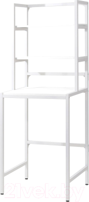 Стеллаж Millwood Венеция 1 70x60x181.8 (белый/металл белый) - фото