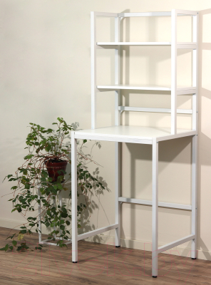 Стеллаж Millwood Венеция 1 70x60x181.8 (белый/металл белый)