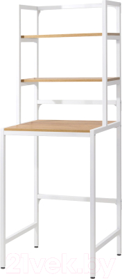 Стеллаж Millwood Венеция 1 70x60x181.8 (дуб золотой Craft/металл белый) - фото