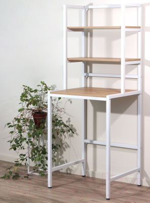 Стеллаж Millwood Венеция 1 70x60x181.8 (дуб золотой Craft/металл белый)