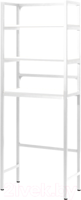 Стеллаж Millwood Венеция 2 35x60x181.8 (белый/металл белый) - фото
