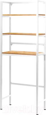Стеллаж Millwood Венеция 2 35x60x181.8 (дуб золотой Craft/металл белый) - фото