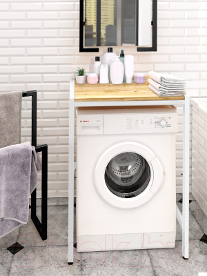 Стеллаж Millwood Венеция 3 70x60x96 (дуб золотой Craft/металл белый)