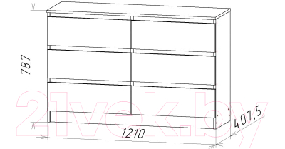 Комод Астрид Мебель Ницца-7 / ЦРК.НЦ.07