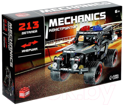 Конструктор инерционный Unicon Полицейский джип / 9321810 - фото