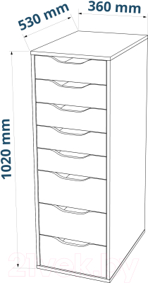 Комод Mebelain Ingar 8 (белый)