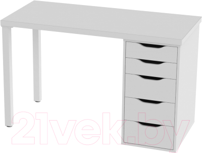 Письменный стол Mebelain Ingar 1/5T (белый) - фото