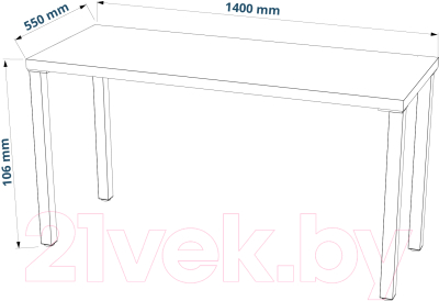 Письменный стол Mebelain Ingar 2/TT (белый)