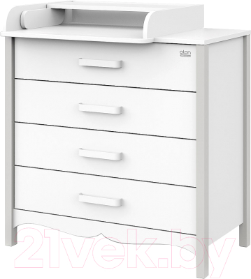 Комод Атон Felix (белый/серый камень) - фото