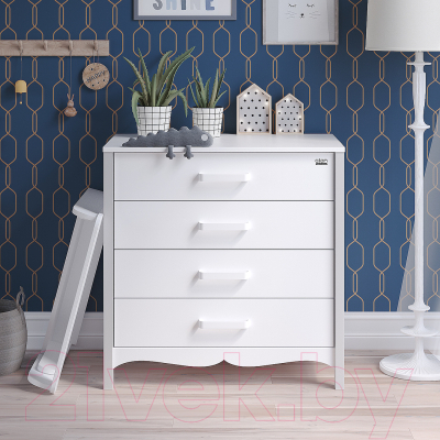 Комод Атон Felix (белый/серый камень)