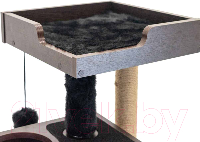 Комплекс для кошек ZooM Барни с домиком / 8278венге