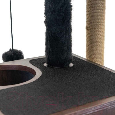 Комплекс для кошек ZooM Барни с домиком / 8278венге