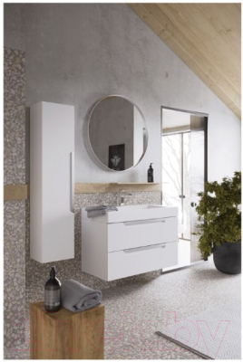 Шкаф-полупенал для ванной Aqwella Cube / CUB0503W