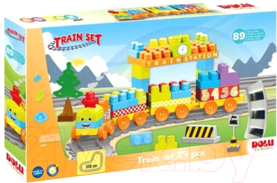Конструктор Dolu Train Blocks / 5082 (89эл) - фото