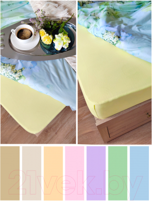 Простыня для малышей Luxsonia Трикотаж на резинке 60x120 / Мр0010-3