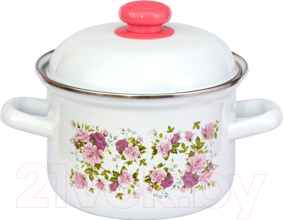 Кастрюля Лысьвенские эмали Китайская роза С-1608 АП2/4 - фото
