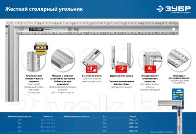 Угольник Зубр Эксперт 34392-30