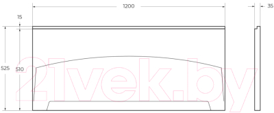 Экран для ванны Cezares ECO-120-F-SCR-W37