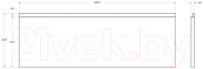 Экран для ванны Cezares PLANE-180-F-SCR-W37