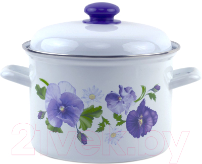 Кастрюля Лысьвенские эмали Анютины глазки С-1615 АП2/4 - фото