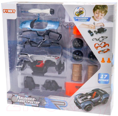 Конструктор инерционный Funky Toys Машинка / YS0281479 - фото