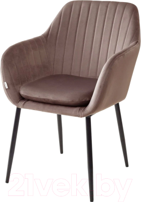 Стул M-City Alabama / 629M05196 (Bluvel-38 Latte/черный) - фото