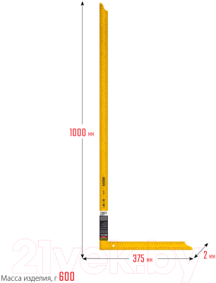 Угольник Stayer Meter 3438-100