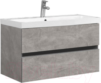 Тумба под умывальник Belux Париж НП90-02 (31, бетон чикаго/светло-серый) - фото