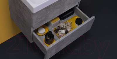 Тумба под умывальник Belux Париж НП90-02 (31, бетон чикаго/светло-серый)