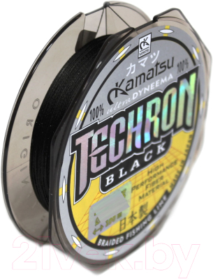 Леска плетеная KAMATSU Techron Black 0.22мм 100м / 255100022 - фото