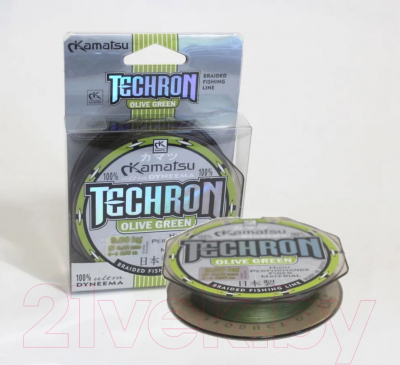 Леска плетеная KAMATSU Techron Olive Green 0.08мм 135м / 259135008