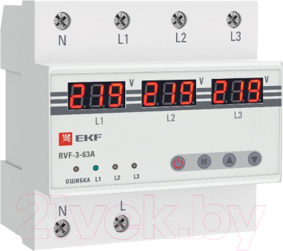 Реле контроля фаз EKF PROxima RVF-3-63a - фото