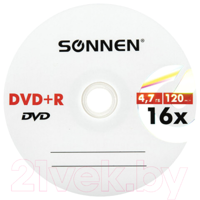 Набор дисков DVD-R Sonnen 4.7GB 16x