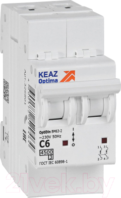 Выключатель автоматический КЭАЗ BM63-2C6-4.5-УХЛ3 / 326801 - фото