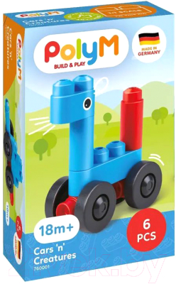 Конструктор PolyM Автомобиль и существа / 760001_HP (6эл) - фото