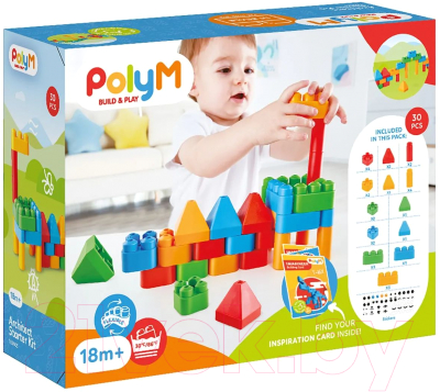 Конструктор PolyM Стартовый набор архитектора / 760005_HP (30эл) - фото