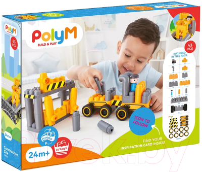 Конструктор PolyM Строительная площадка / 760021_HP (43эл) - фото
