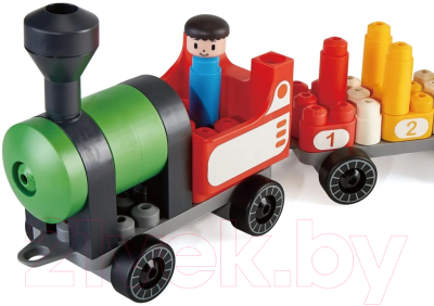 Конструктор PolyM Радужный поезд / 760022_HP (63эл)