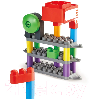 Конструктор PolyM Радужный поезд / 760022_HP (63эл)