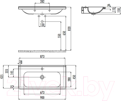 Умывальник Creavit Ideal 90 ID090-00CB00E-0000