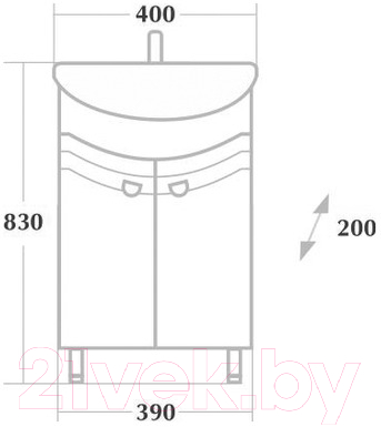 Тумба под умывальник Onika Манго 40.11 (104002)