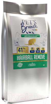 Сухой корм для кошек Pet's Brunch Hairball Remove шерстевыводящий (11кг) - фото