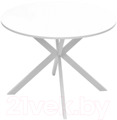 Обеденный стол M-City Вега D100 / 464M05352 (белый/белый) - фото