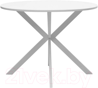 Обеденный стол M-City Вега D100 / 464M05352 (белый/белый)