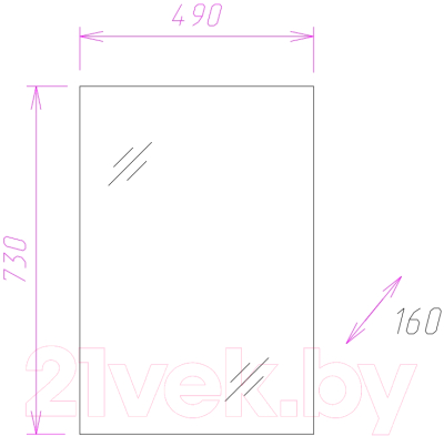 Шкаф с зеркалом для ванной Onika Венеция 50.00 (205014)