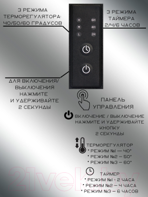 Полотенцесушитель электрический GRANULA Квадро Снейк 43x50 (терморегулятор, черный матовый)