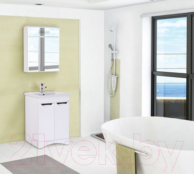 Шкаф с зеркалом для ванной Onika Сигма 60.01