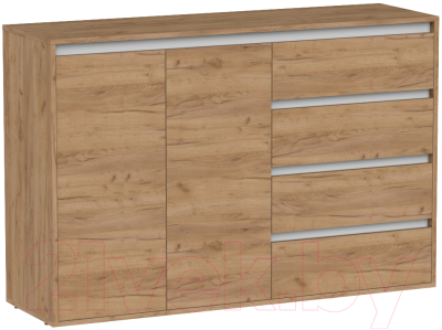 Тумба Интермебель Рио-3 Р-003 (дуб крафт золотой/белый) - фото