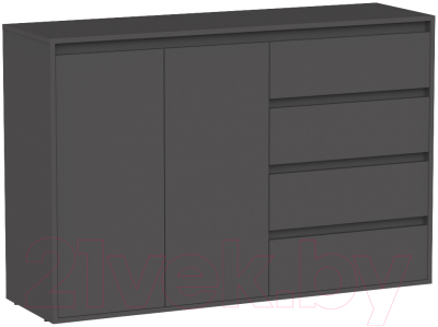 Тумба Интермебель Рио-3 Р-003 (графит серый) - фото