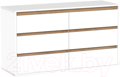 Комод Интермебель Рио-4 Р-004 (белый/дуб крафт золотой) - фото